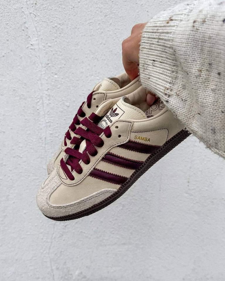 Adidas Samba OG Wonder White Maroon IG1987 Women