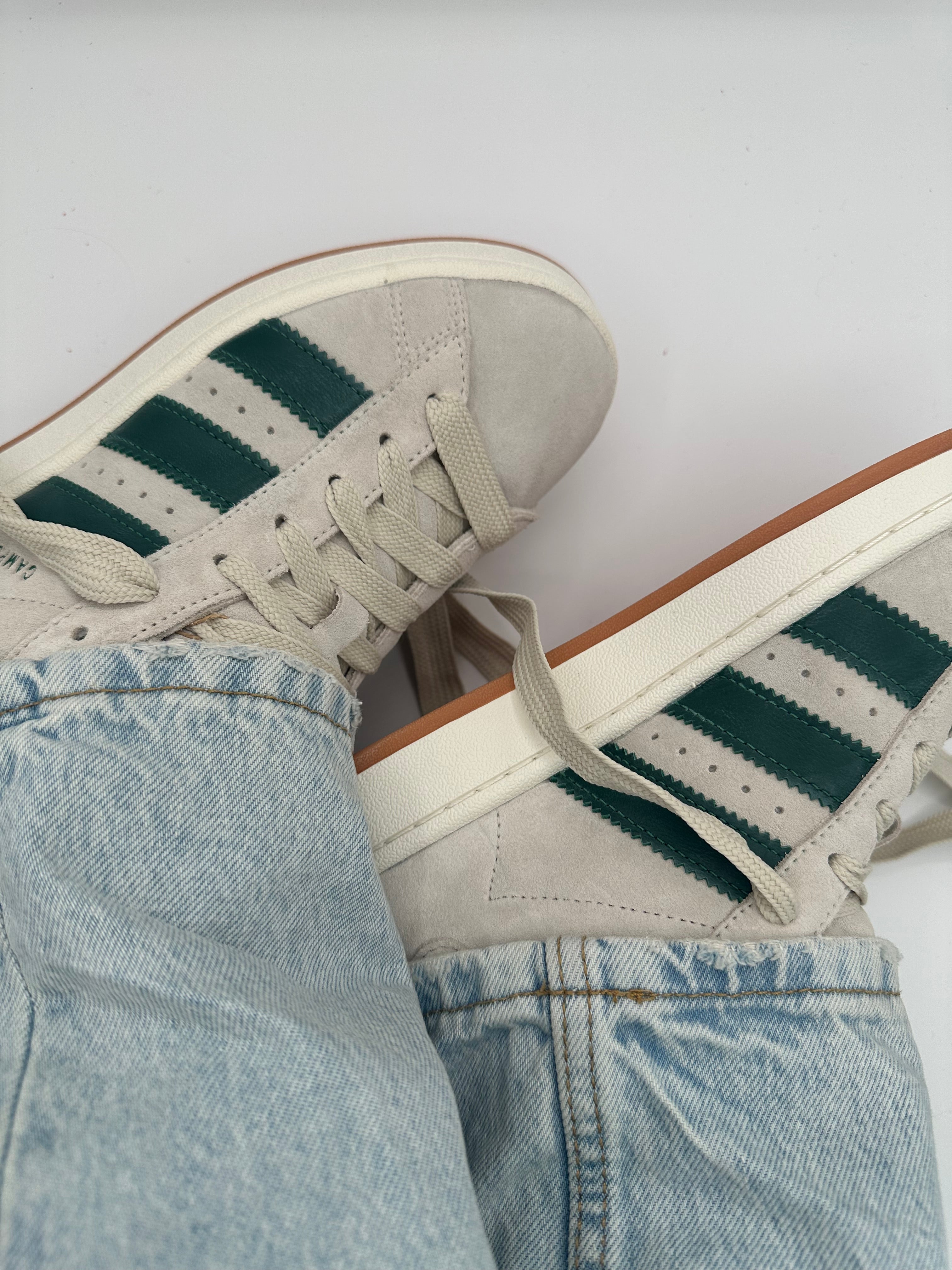 Adidas Campus 00s Crystal White Dark Green GY0038 jhypes