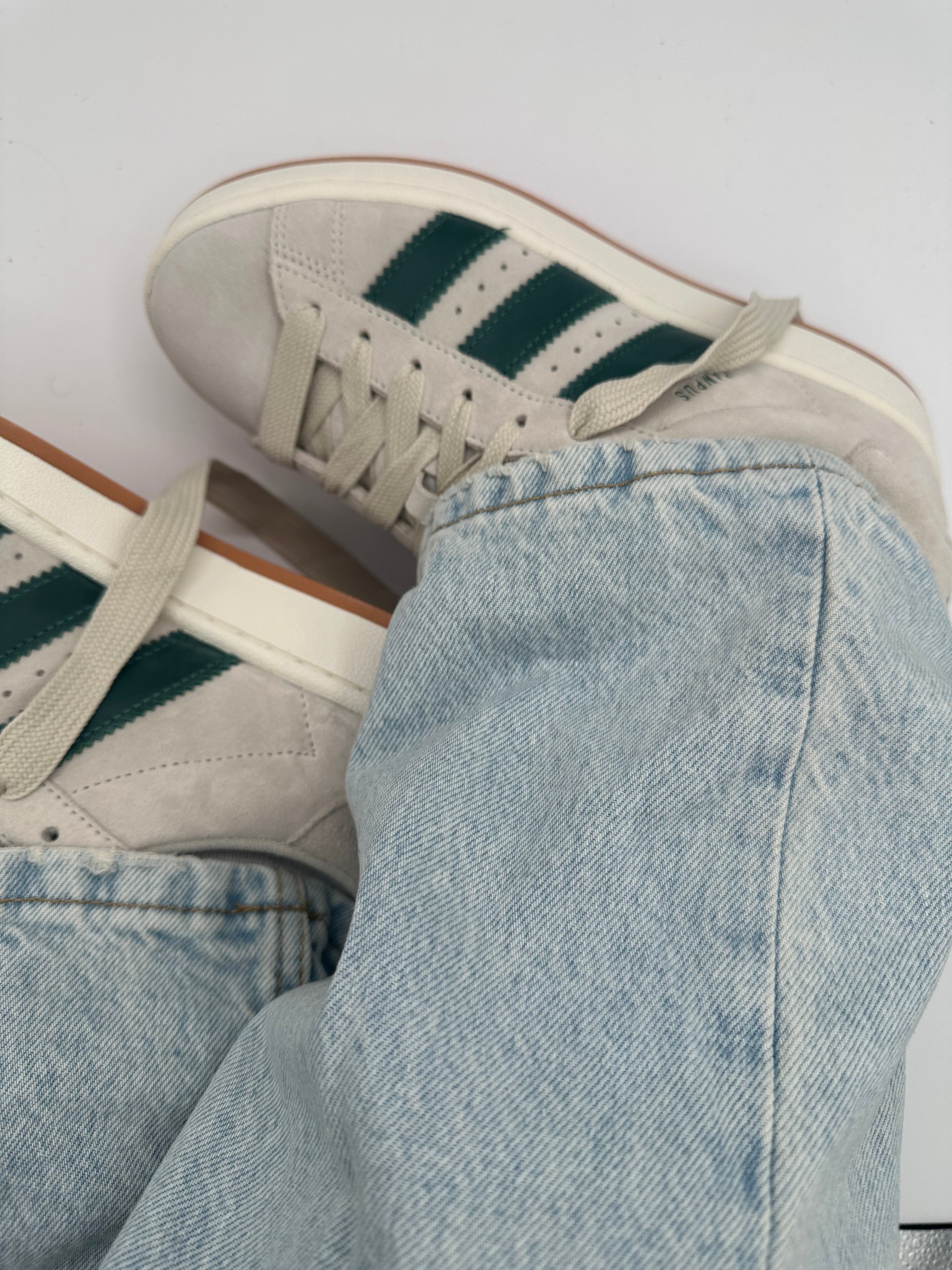 Adidas Campus 00s Crystal White Dark Green GY0038 jhypes
