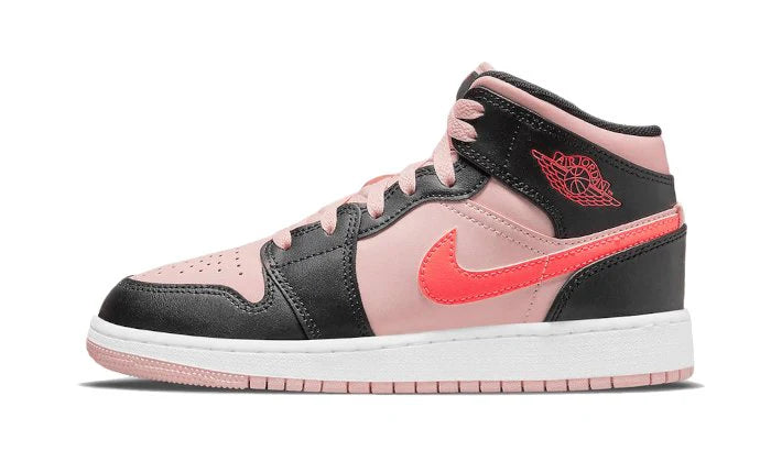 Air Jordan 1 Mid Black Pink Crimson-554725-604-JHypes