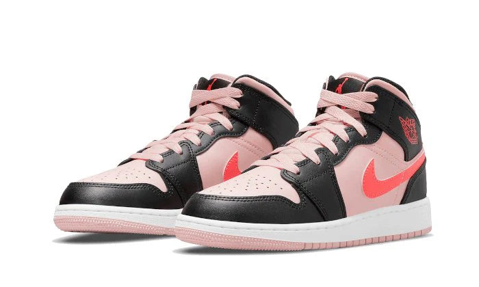 Air Jordan 1 Mid Black Pink Crimson-554725-604-sneaker JHypes