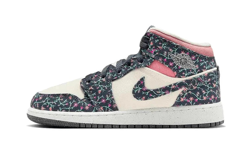 Air Jordan 1 Mid Floral Canvas -FJ3451-001-JHypes