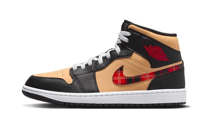 Air Jordan 1 Mid SE Tartan Swoosh-DZ5329-001-JHypes