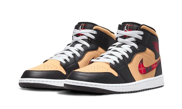 Air Jordan 1 Mid SE Tartan Swoosh-DZ5329-001-sneaker JHypes