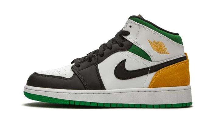 Air Jordan 1 Mid SE White Laser Orange Lucky Green -852542-101-JHypes