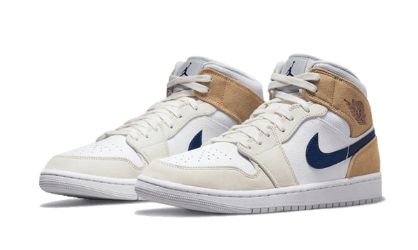 Air Jordan 1 Mid Tan Suede Navy-DO6726-100-sneaker JHypes