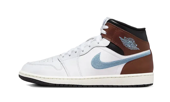 Air Jordan 1 Retro Mid SE Brown Blue Grey-FQ8162-142-JHypes