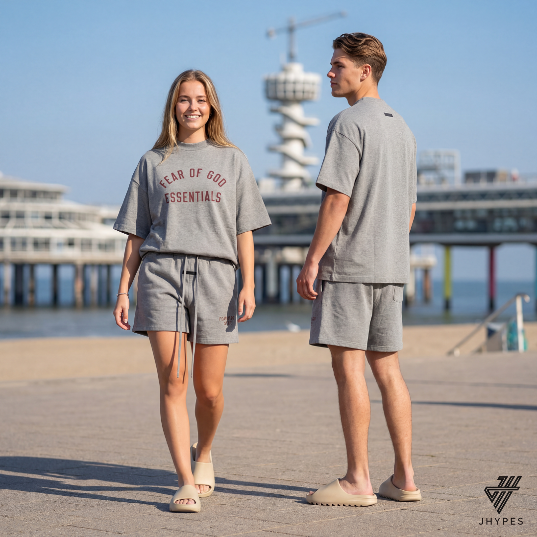 Essentials Dark Heather Shirt en korte broek