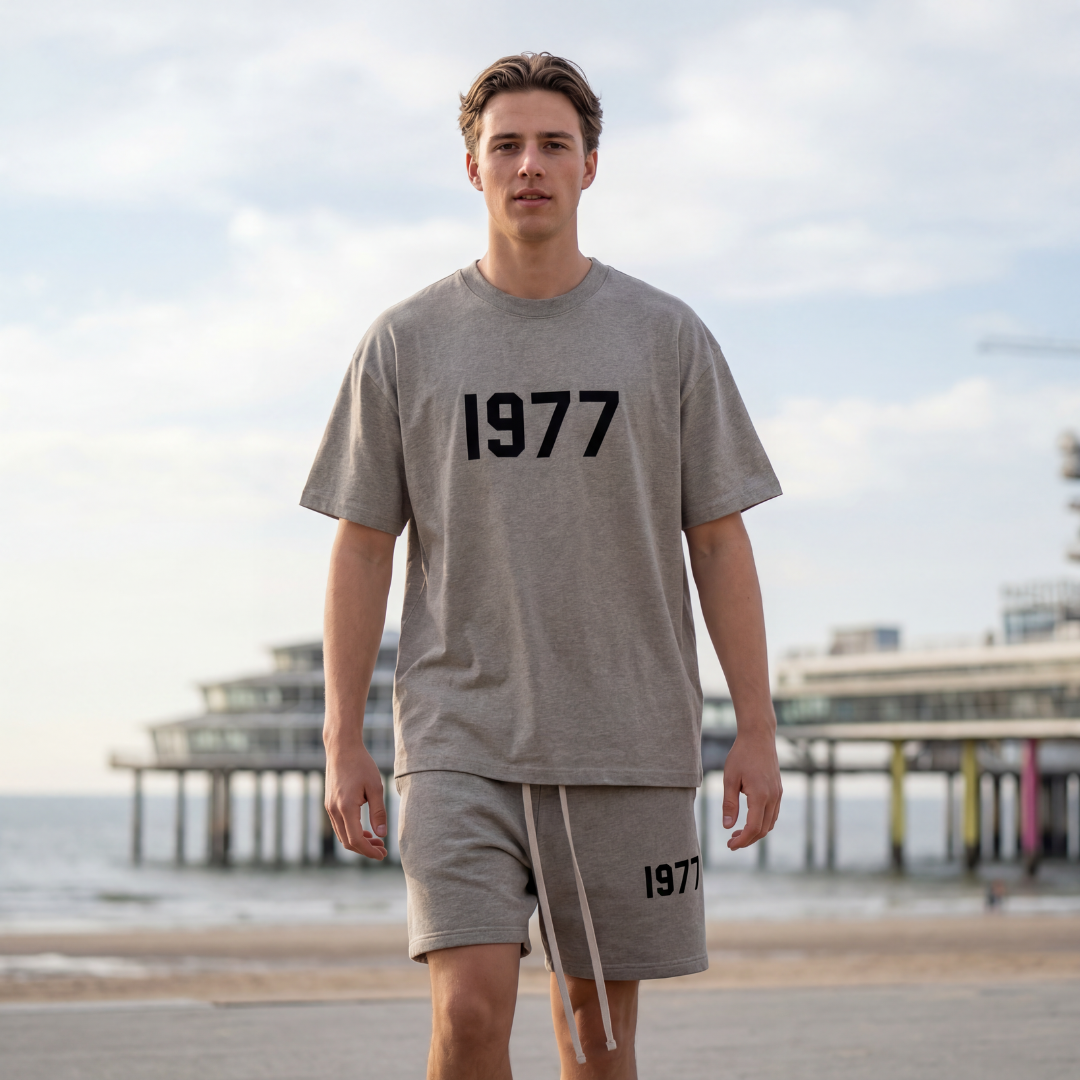 Fear of God Essentials 1977 Dark Oatmeal Summer Set