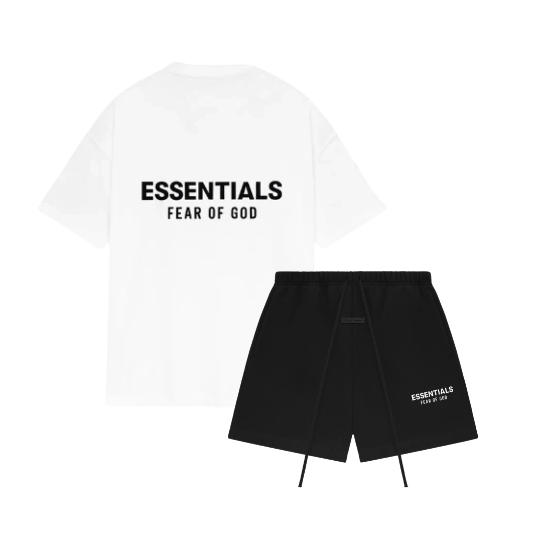 Fear of God Essentials Black White Summer Set