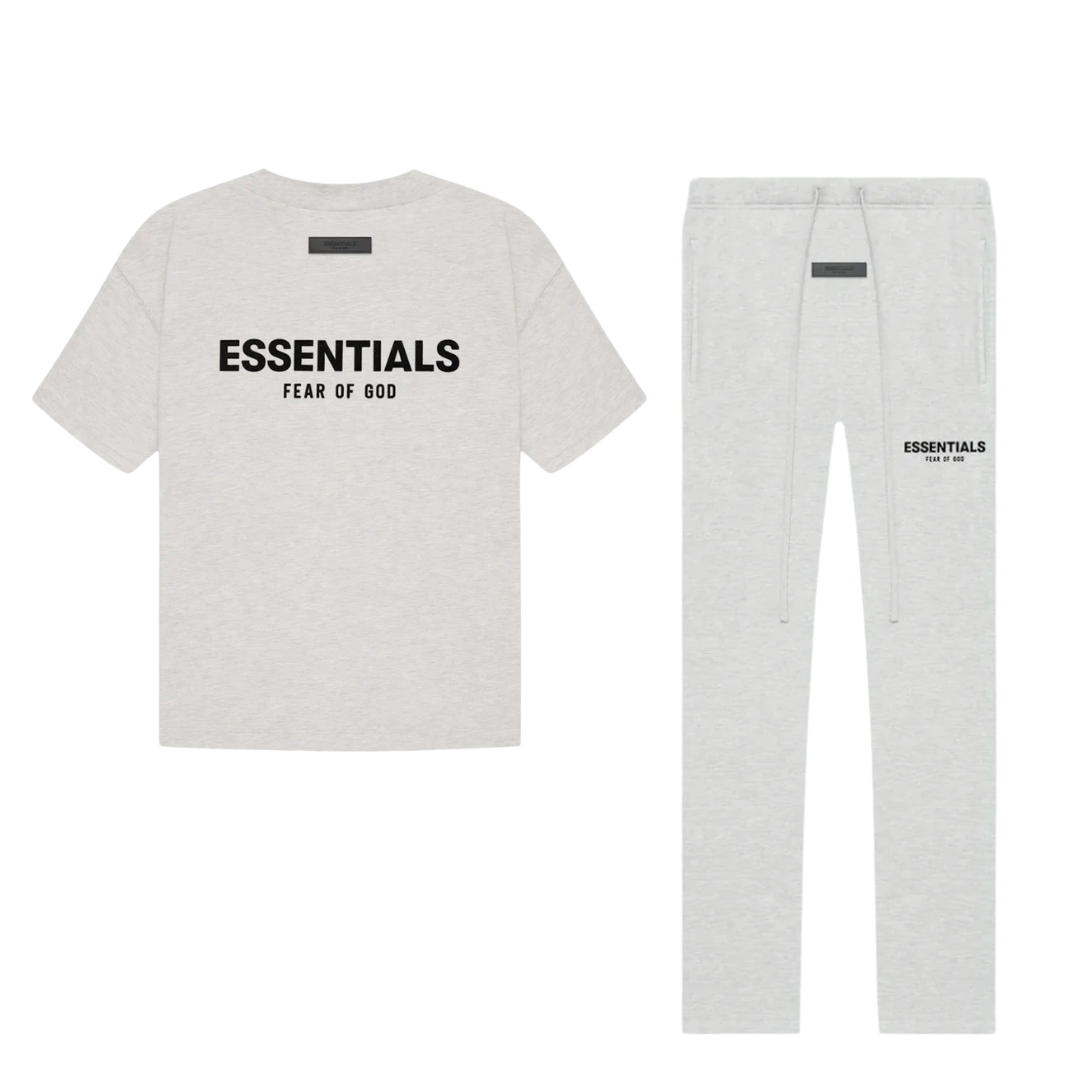 Fear of God Essentials Light Oatmeal T-Shirt + Lange Broek