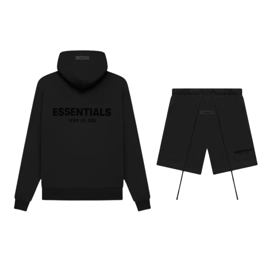 Fear of God Essentials Limo Black Hoodie + Korte Broek