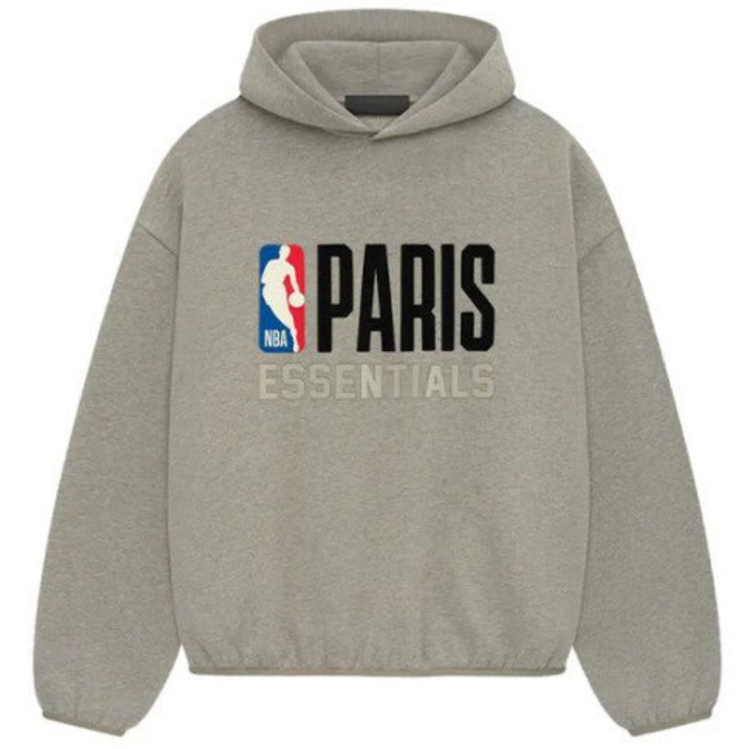 Fear of God Essentials NBA Paris Warm Heather Hoodie