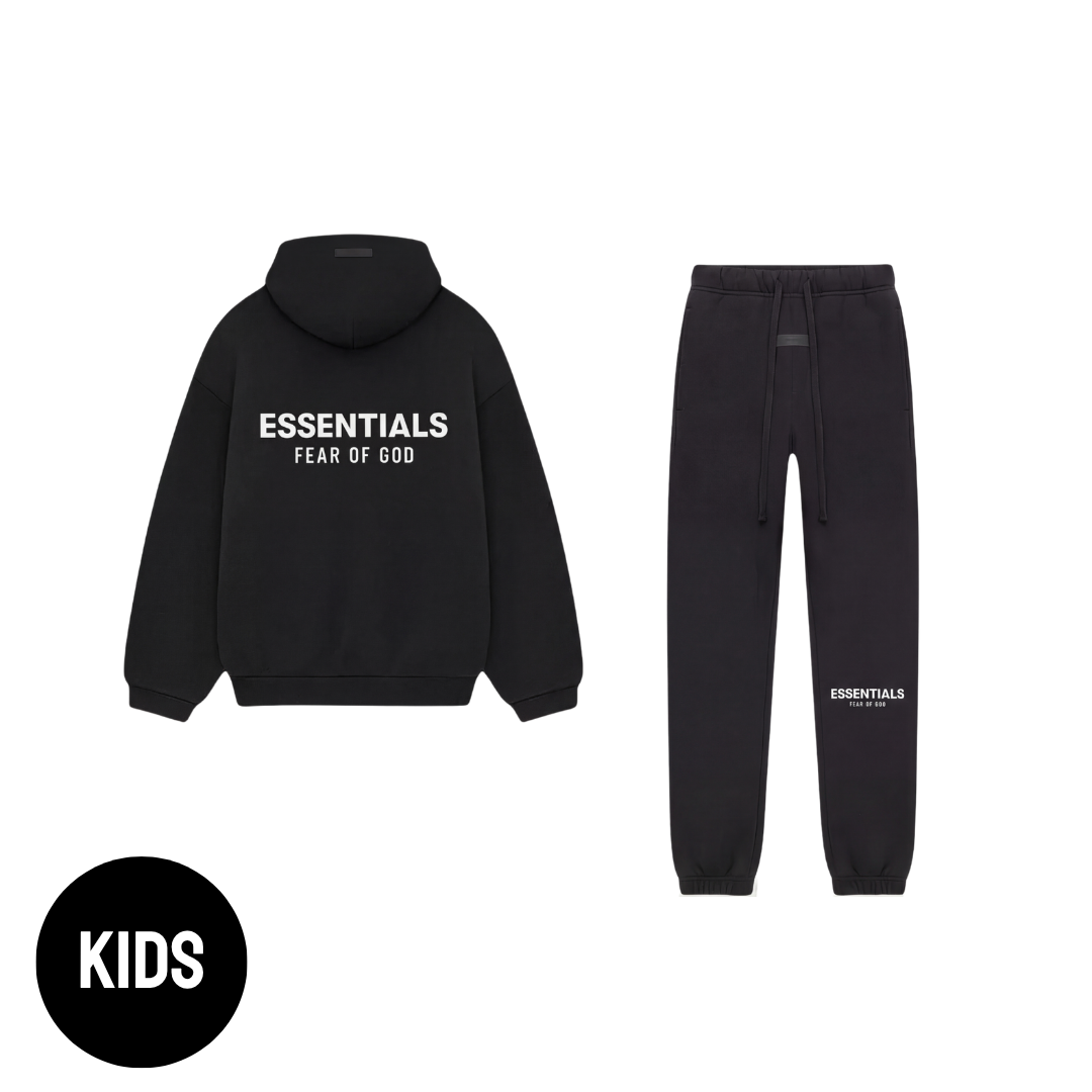 Fear of God Essentials Zwart Hoodie + Broek Kids