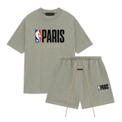 Fear of God Essentials NBA Paris Warm Heather Summer Set
