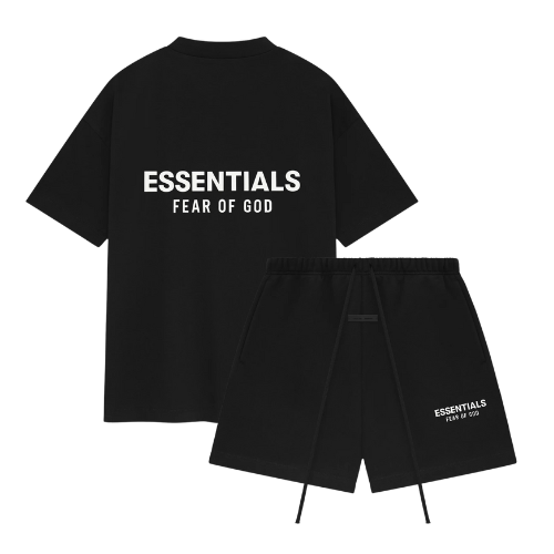 Essentials set zwart shirt en broek