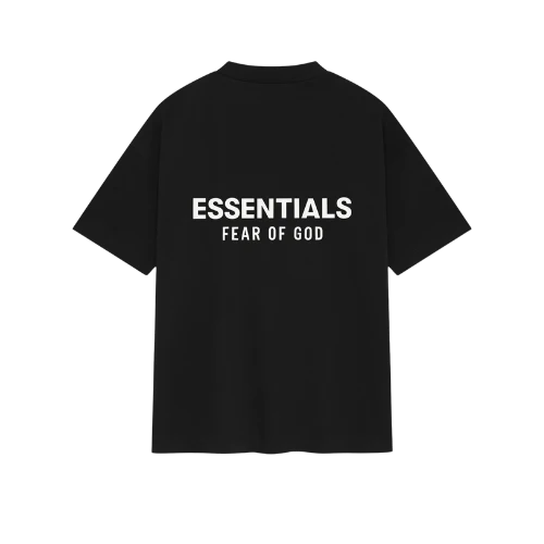FearofGodEssentialsSS25JetBlackT-shirt