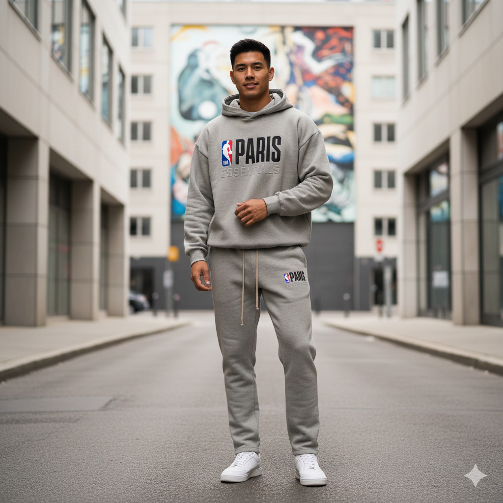 Fear of God Essentials NBA Paris Warm Heather