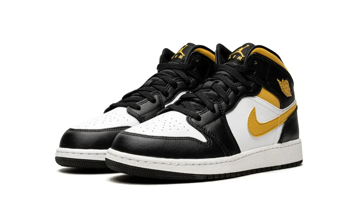 Jordan 1 Mid White Pollen Black-554724-177-sneaker JHypes