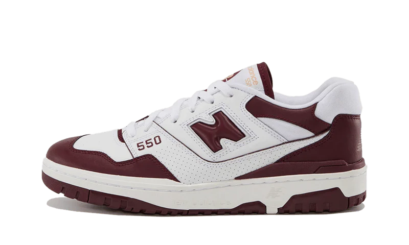 New Balance 550 White Burgundy-BB550BZ1-JHypes