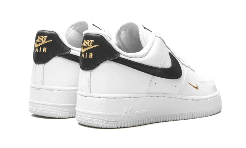 Nike Air Force 1 Low 07 Essential White Black Gold Mini Swoosh-CZ0270-102-sneakers JHypes