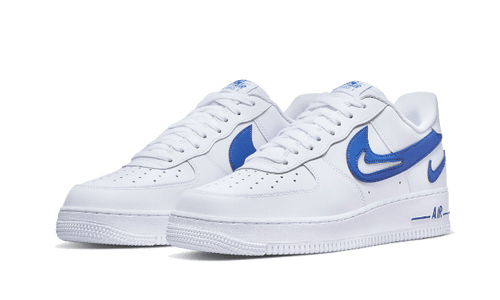 Nike Air Force 1 Low '07 FM Cut Out Swoosh White Game Royal - DR0143-100---sneaker-JHypes