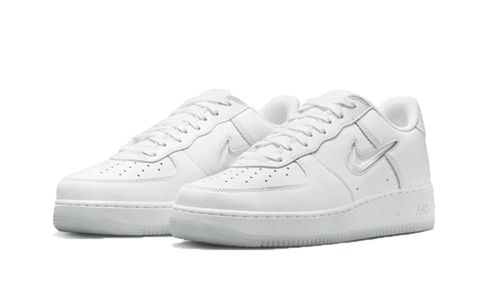 Nike Air Force 1 Low 07 Retro Color of the Month Jewel Swoosh Triple White-FN5924-100-sneaker JHypes