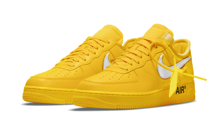 Nike Air Force 1 Low Off-White University Gold Metallic Silver - DD1876-700-sneaker-JHypes