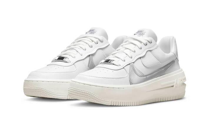 Nike Air Force 1 Low Platform Summit White Metallic Silver - DX2654-200-sneaker-JHypes