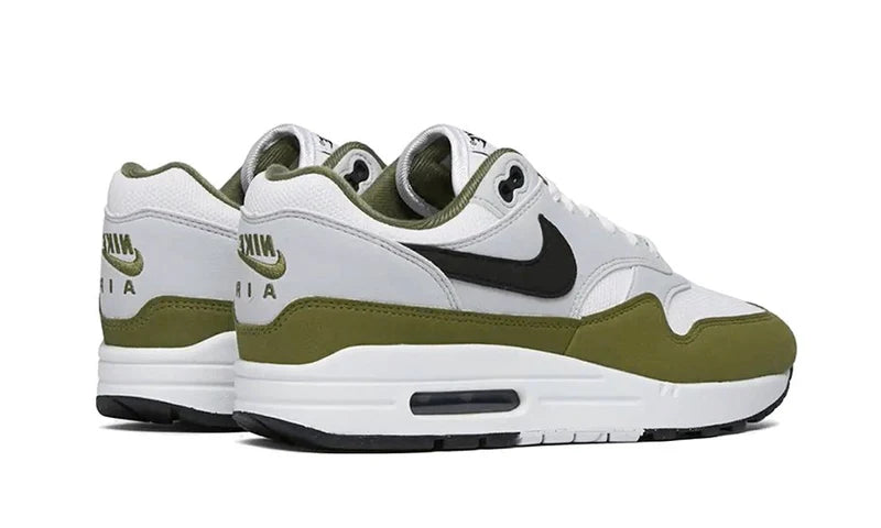 Nike Air Max 1 White Black Medium Olive-FD9082-102-sneakers JHypes