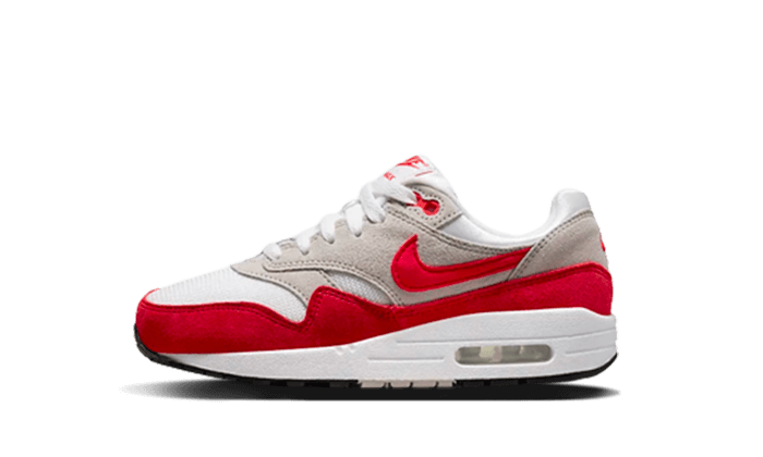 Nike Air Max 1 White University Red Enfant- 555766-146-JHypes