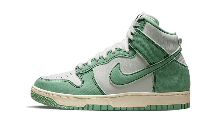 Nike Dunk High 1985 Enamel Green Denim-DV1143-300-JHypes