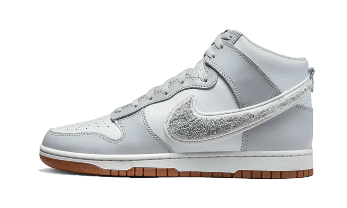 Nike Dunk High Retro Chenille Swoosh White Grey-DR8805-003-JHypes