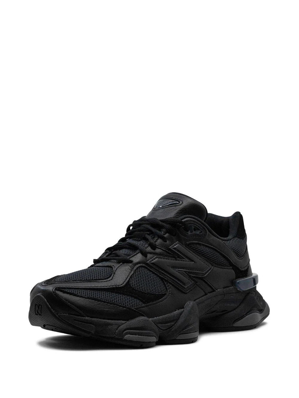 image 3: New Balance 9060 Triple Black Leather sneakers