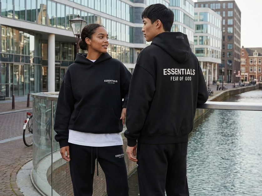 Essentials Fleece Hoodie Black