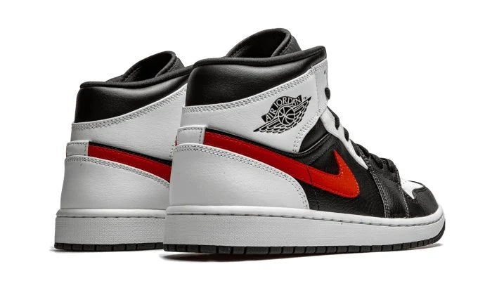 Air Jordan 1 Mid Black Chile Red White -554724-075-sneakers JHypes