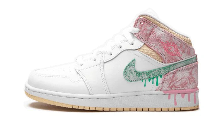 Air Jordan 1 Mid SE Paint Drip -DD1666-100-JHypes