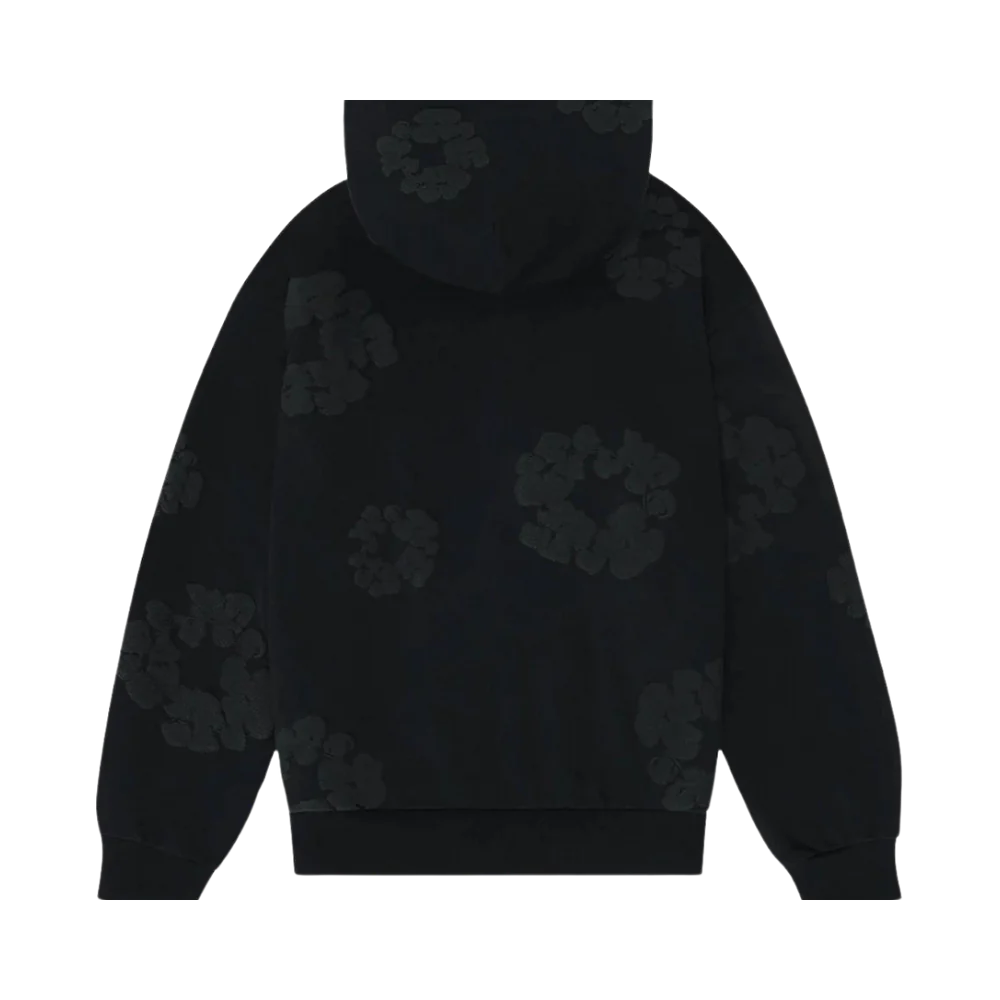 Denim Tears The Cotton Wreath Hoodie zwart Monochrome