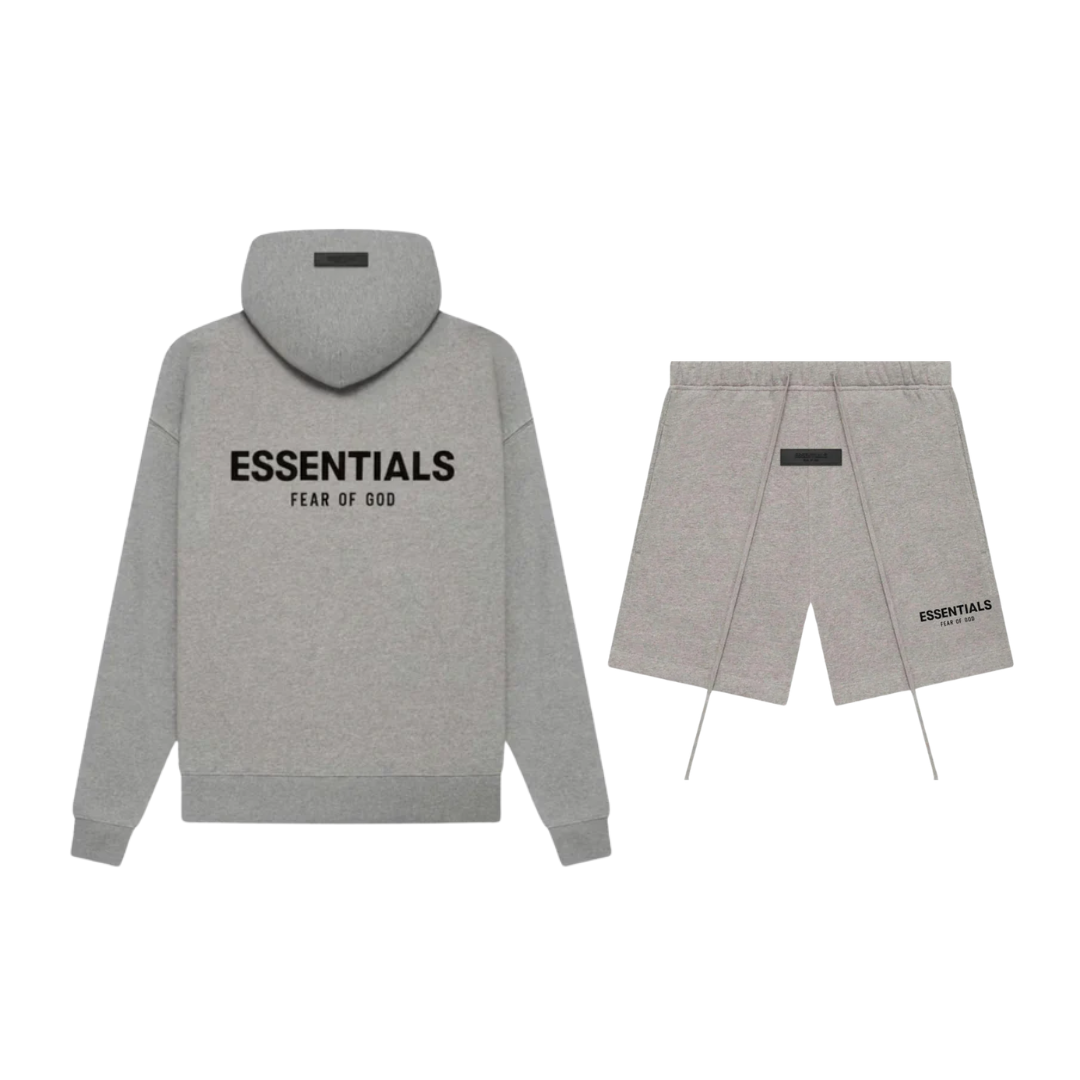 Essentials fear of god hoodie en korte broek