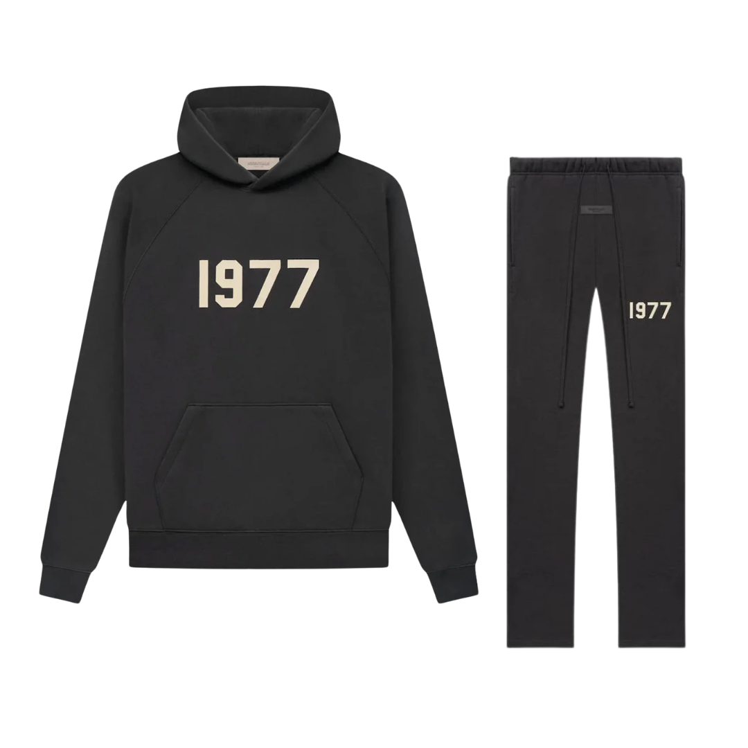 Fear of God Essentials 1977 Iron Black Relaxed Set