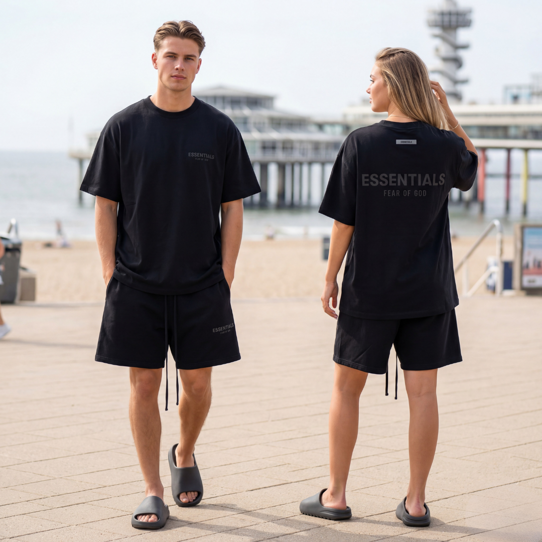 Fear of God Essentials Black Limo Summer set