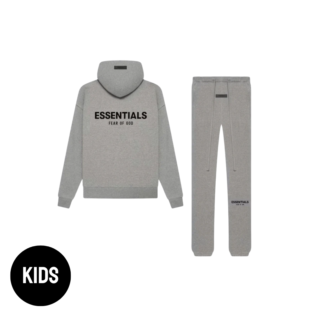 Fear of God Essentials Dark Oatmeal Hoodie + Lange Broek Kids