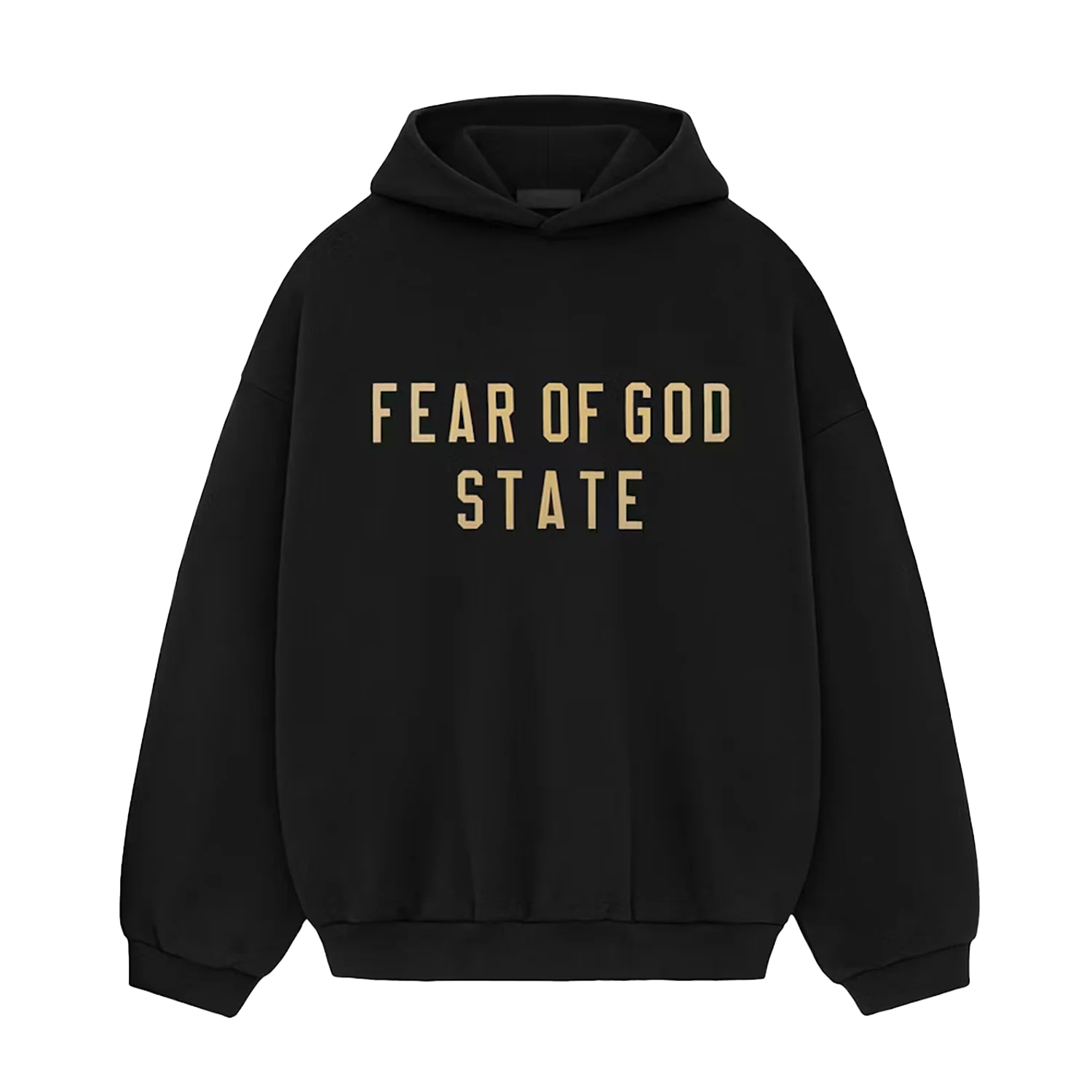 Fear of God Essentials FW24 Black Yellow State Hoodie