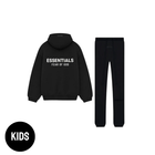 Fear of God Essentials Limo Black Hoodie + Lange Broek Kids