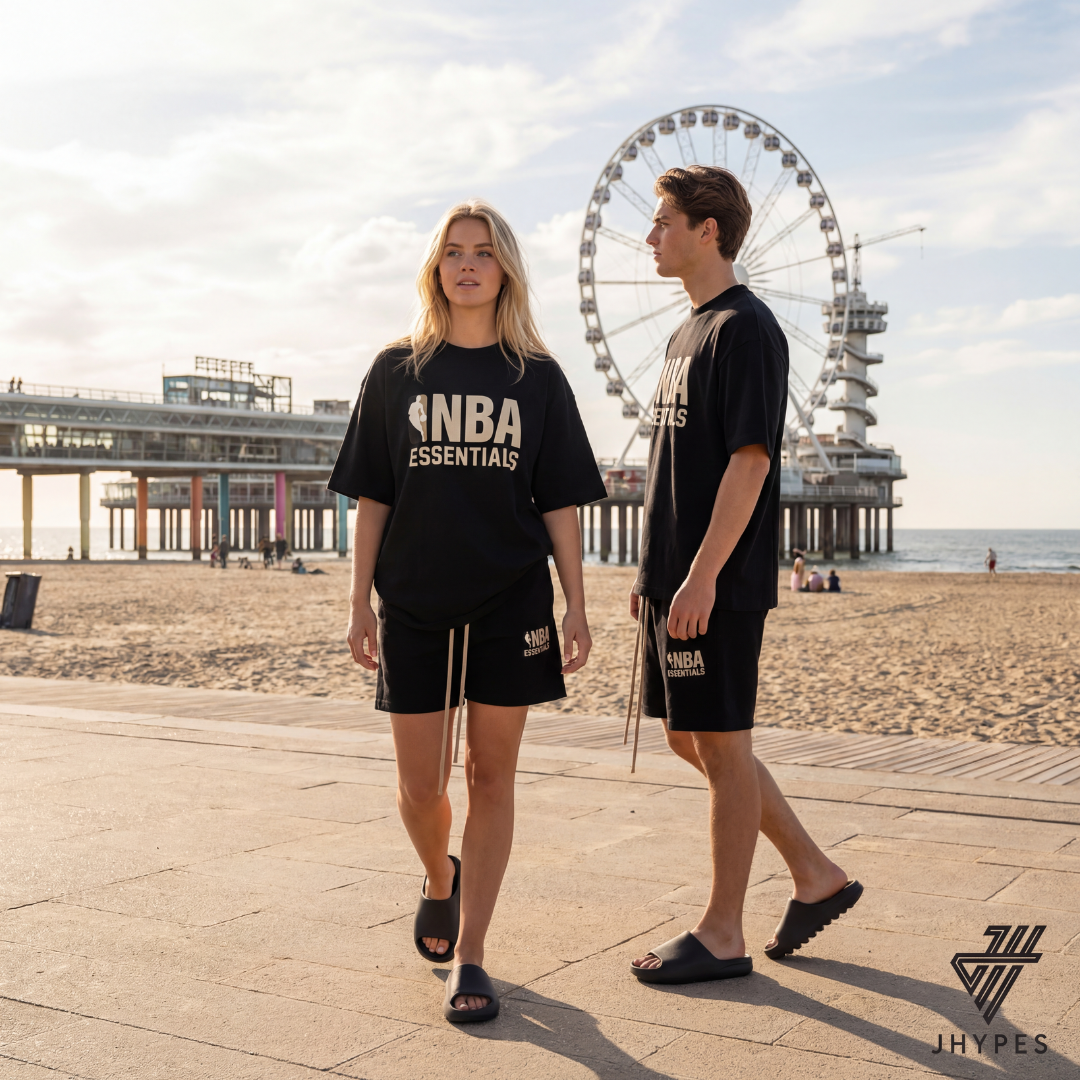 Fear of God Essentials NBA Black Grey Summer Set