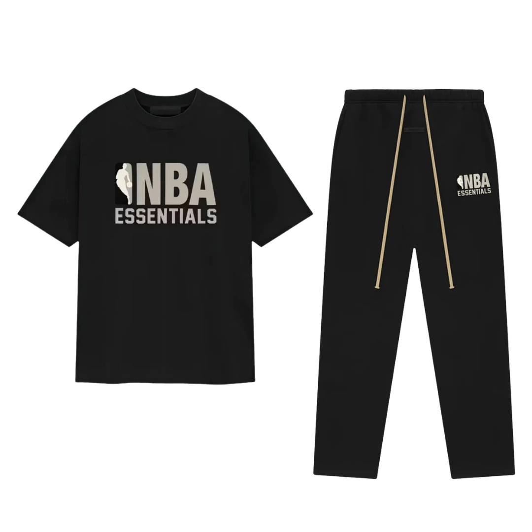 Fear of God Essentials NBA Black Grey T-Shirt + Lange Broek
