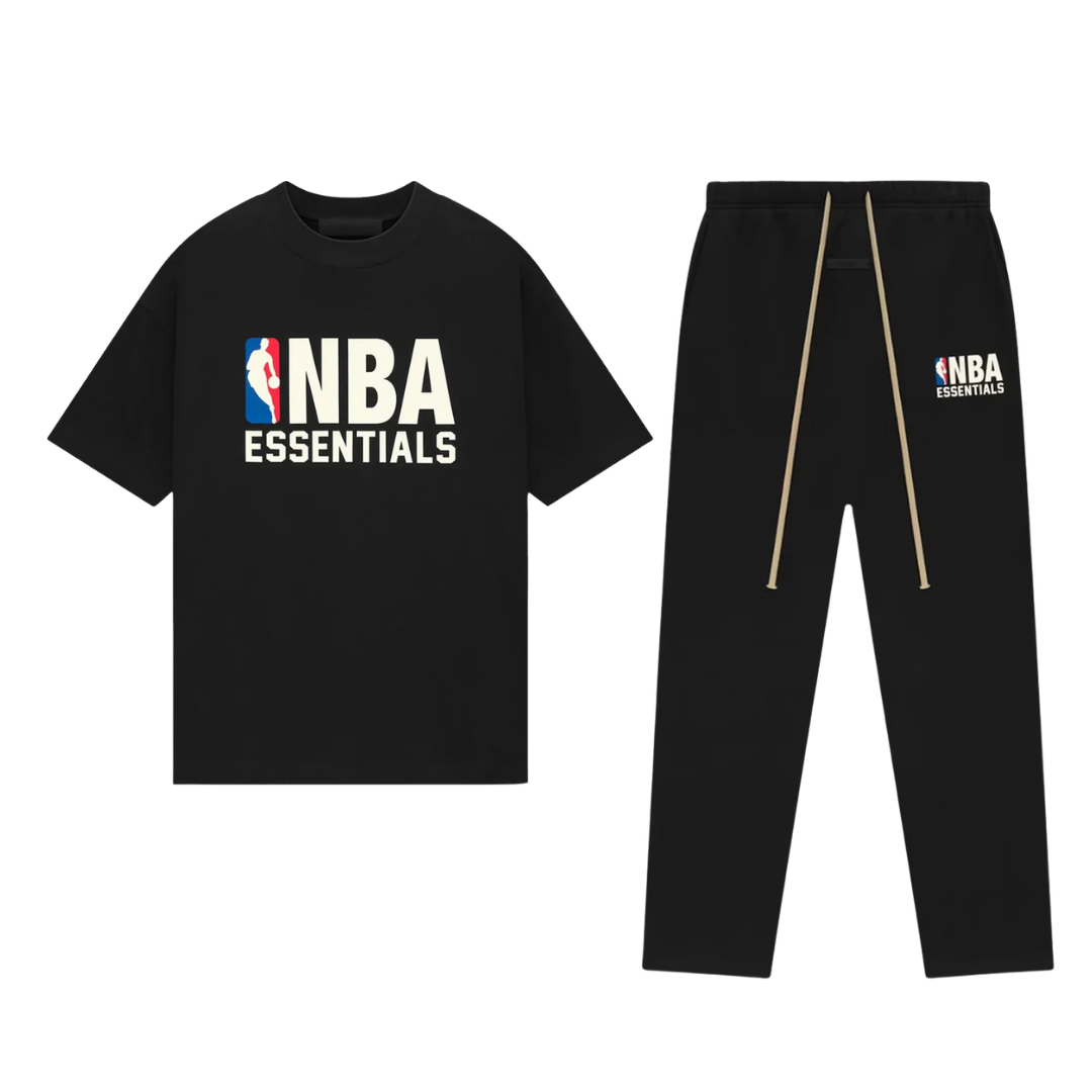 Fear of God Essentials NBA Black White T-Shirt + Lange Broek