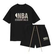 Fear of God Essentials NBA Schwarz Grau Sommer Set