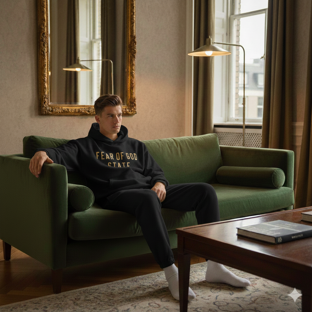 Fear of God Essentials FW24 Black Yellow State Full set