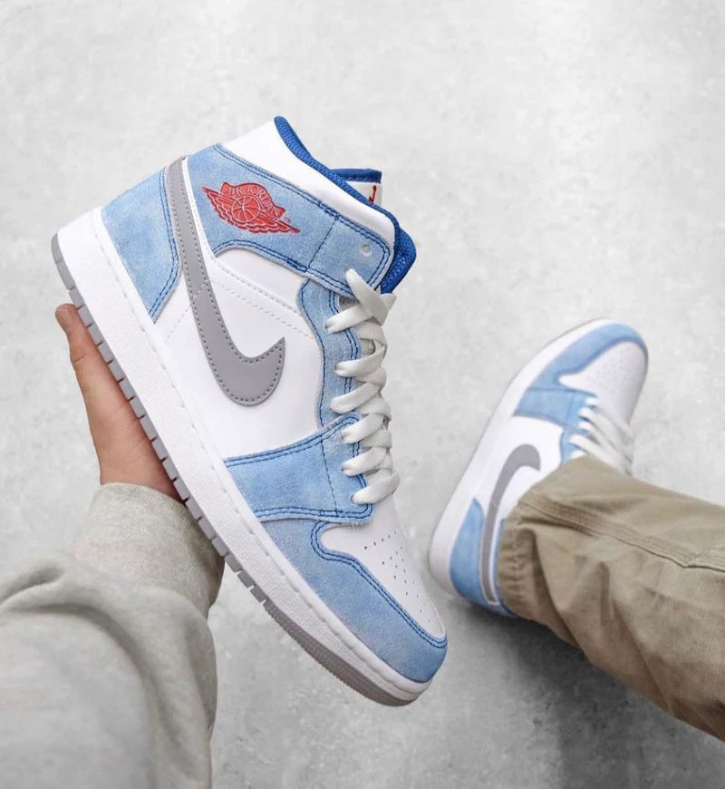 Jordan 1 Mid SE French Blue Light Steel GS-DR6235-401-schoenen JHype